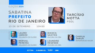 Tarcísio Motta sabatina com candidatos à prefeitura do Rio de Janeiro [upl. by Lorenzana]