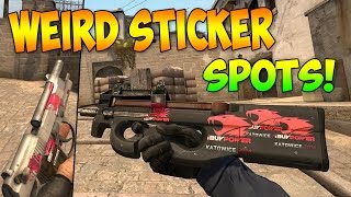 CS GO  Weird Sticker Positions [upl. by Lyontine80]