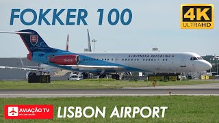 Slovakia Government Flying Service • Fokker 100 • OMBYB • Lisbon Airport [upl. by Boothman704]