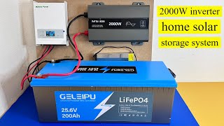 Complete installation home solar energy storage 24V system [upl. by Ikcaj279]