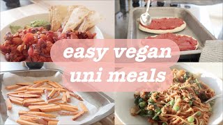 EASY VEGAN uni meals  vegan student uk [upl. by Gurney]