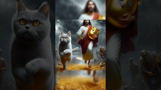 Jesus papa love cat cute jesus cat funny cutecat [upl. by Akkahs640]