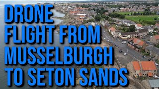 Drone Flight From Musselburgh To Seton Sands [upl. by Ysle]