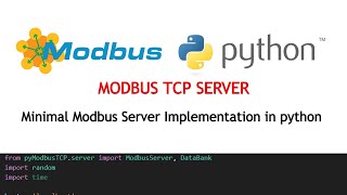 Modbus TCP Server in Python  Implementation of Minimal Modbus TCP Server Slave in Python [upl. by Mace]