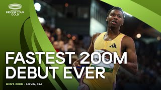 Erriyon Knighton storms to fastest indoor 200m debut in history 🔥  World Indoor Tour 2024 [upl. by Sutsugua235]