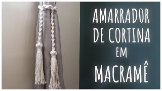 PRENDEDOR de CORTINA em MACRAMÊ Tutorial Fácil para Iniciantes [upl. by Adiari337]