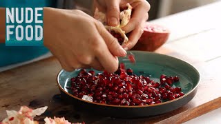 How to get the seeds out of a POMEGRANATE One of my favourite fruits [upl. by Liva]