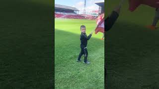 Flag bearing at Oakwell Barnsley FC vs Cambridge United Momentous Football Academy [upl. by Iegres99]