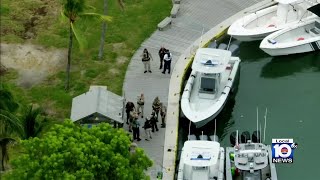 MiamiDade police boat involved in collision with diver [upl. by Good]