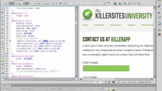 Beginners Dreamweaver CS6  CSS3 Transitions [upl. by Kelwen]