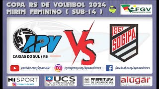 COPA RS DE VOLEIBOL MIRIM FEMININO 2024  APVUCS x SOGIPA [upl. by Kiah]