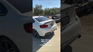 Bmw 230i b48 valvetronic designs exhaust with free flow downpipe [upl. by Enelad]