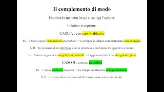 Come si fa il complemento di modo o maniera in Latino La risposta in soli 4 minuti [upl. by Annalla254]