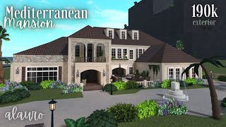 Mediterranean Mansion  190K  Bloxburg Speed Build [upl. by Karame474]