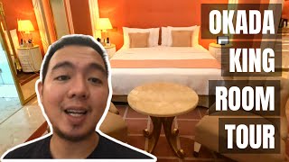 OKADA Deluxe King Room Tour 5 star hotel in Philippines [upl. by Neira]