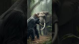 Gajah  gorila shortvideo shorts short fusionanimals hybridanimals animals ai [upl. by Repsac]