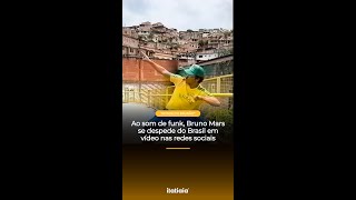 Ao som de “Bonde do Brunão” Bruno Mars se despede do Brasil [upl. by Araas]