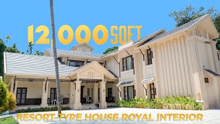 12000 sqft RESORT TYPE HOUSE  ROYAL INTERIOR  Malappuram  Kerala  walkthrough video [upl. by Shamrao632]