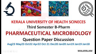 Pharmaceutical Microbiology Previous year Question Papers Discussion 3rd Semester B Pharm KUHS [upl. by Nnyletak]