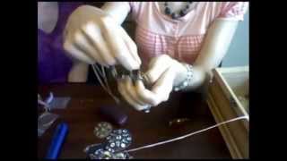 How to make Vintage brooch into necklace [upl. by Aleydis100]