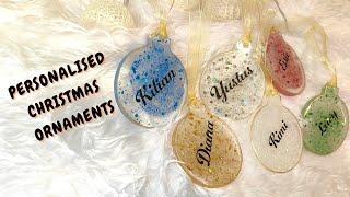 Personalized Christmas Ornaments  Resin Christmas Ornaments DIY  How to Make Christmas Ornaments [upl. by Kristianson867]