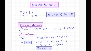 Teorema del resto Ejemplos [upl. by Russ]