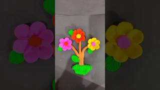 😱Polymer clay flowers tree❤️ polymerclay miniartvlog shortsfeed shorts [upl. by Teik7]