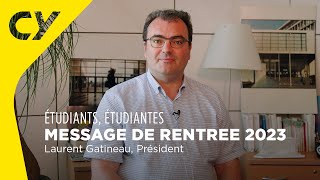 Message de rentrée aux étudiantes et étudiants pour lannée universitaire 20232024  CY Université [upl. by Essenaj935]