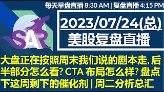 美股直播0725复盘 大盘正在按照周末我们说的剧本走 后半部分怎么看 CTA 布局怎么样 盘点下这周剩下的催化剂  周二分析总汇 [upl. by Gagne]