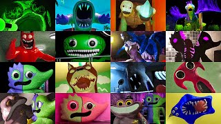 Garten of Banban 17  All JUMPSCARES AND BOSSES from Every Game [upl. by Notsruht]