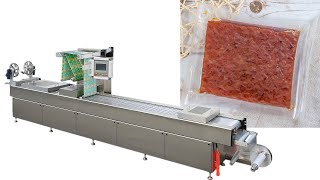 beef jerky Thermoforming vacuum packing machine thermoformingmachine beefjerky vacuumpacking [upl. by Nosa]