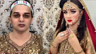 Famous transgender makeup transformation  Shyraa Roy bridal makeup with Kryolan base [upl. by Standish]