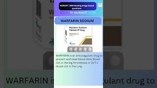 Warfarin Sodium 50mg Tab Norcet 08 image Base Question🙋ytshorts [upl. by Junieta271]