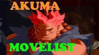 Street Fighter Alpha 2  Akuma Move List [upl. by Ybbor]