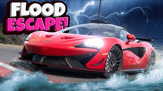 Escaping the FLOOD with the Most EXPENSIVE CARS in BeamNG Drive Mods [upl. by Anileme]