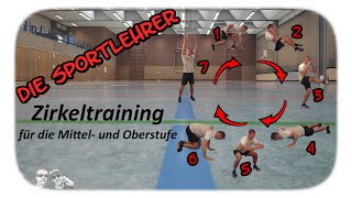 Zirkeltraining  Fitnesszirkel für die Mittel und Oberstufe [upl. by Rickard]