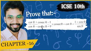 ICSE Class Xth Trigonometrical Identities and Tables Important question For Board exams [upl. by Seilenna]