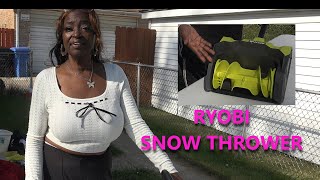 RYOBI Snow Thrower Review  EASY Snow Removal Product to USE [upl. by Orlantha]