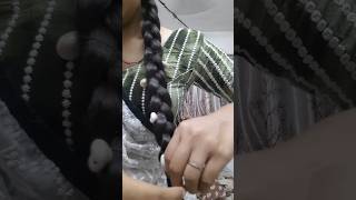 Navratri hairstyle with cowry shells 🐚 part 9 ashudihairstyle hairstyle shortsvideo yt [upl. by Dnumde]