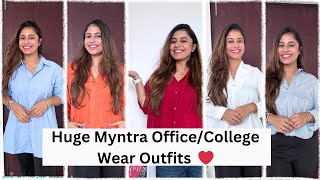 Huge Myntra Haul  Office College Wear Tops Shirts 💕 myntra fashion haul office youtubevideo [upl. by Razaele]