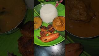 Simple non veg mealsfish fryNonveg Meals Lunch Thali South Indian Food [upl. by Putnam]