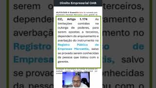 Questão 49 Direito Empresarial 41 Exame OAB shorts [upl. by Tali]