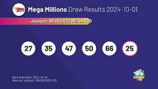 20241001 Mega Millions Lottery Results amp Winning Numbers [upl. by Niarda]