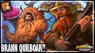 BRANN QUILBOAR IS ALL YOU NEED  Hearthstone Battlegrounds [upl. by Chapin66]