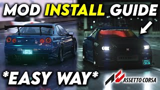 Install MODS for Assetto Corsa Beginner Guide 2024 [upl. by Marigolde]