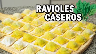 RAVIOLES CASEROS DE ACELGA Y RICOTA 🥬 sin máquina [upl. by Anzovin385]