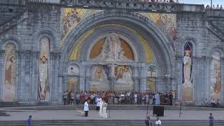 Procession Mariale aux flambeaux at the Sanctuaire de Lourdes  20 July 2024 [upl. by Ardek]