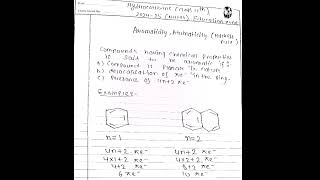 Aromaticity Huckels rule Class 11 hydrocarbon Most important topic chemistrynotes class11 [upl. by Burnham]