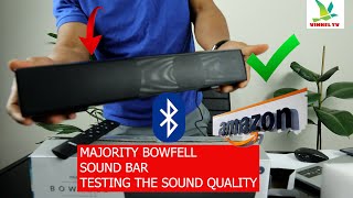 MAJORITY BOWFELL COMPACT SOUND BAR TESTING THE SOUND QUALITY [upl. by Moguel]