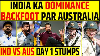 🔴INDIA vs AUSTRALIA DAY 1 STUMPSJASPRIT BUMRAH NE INDIA KA KARAYA SHANDAR COMEBACKBACKFOOT PAR AUS [upl. by Kirred404]